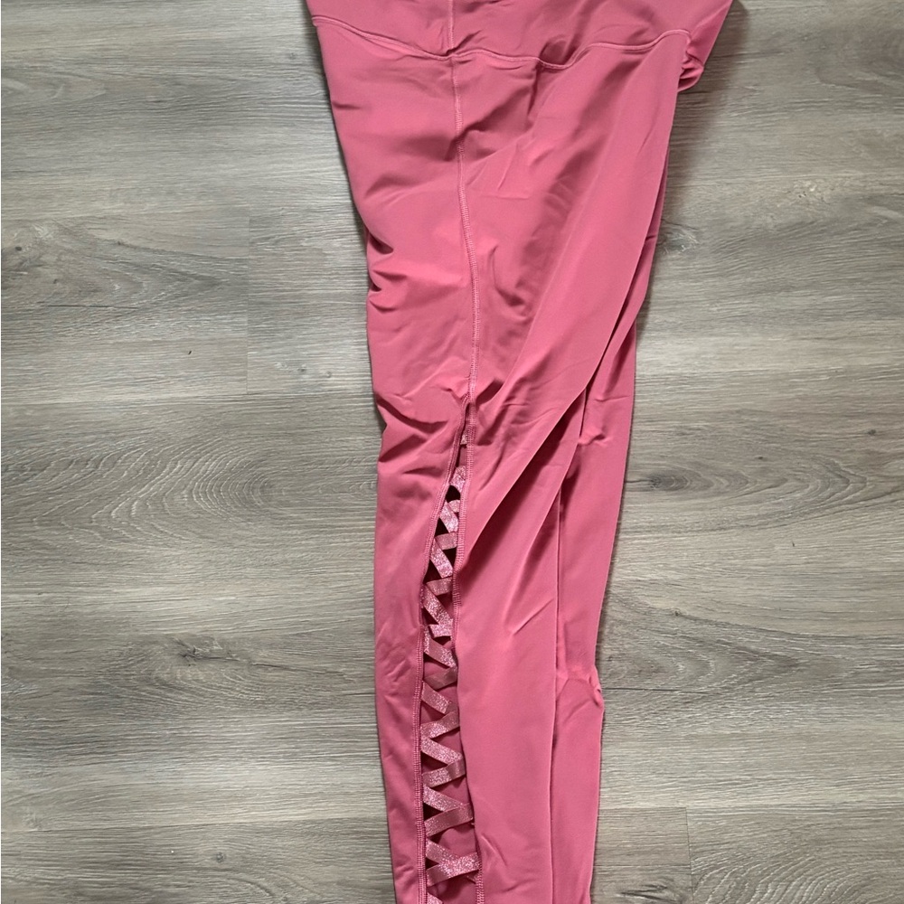 Victoria's Secret Pink Leggings with Lattice Detail